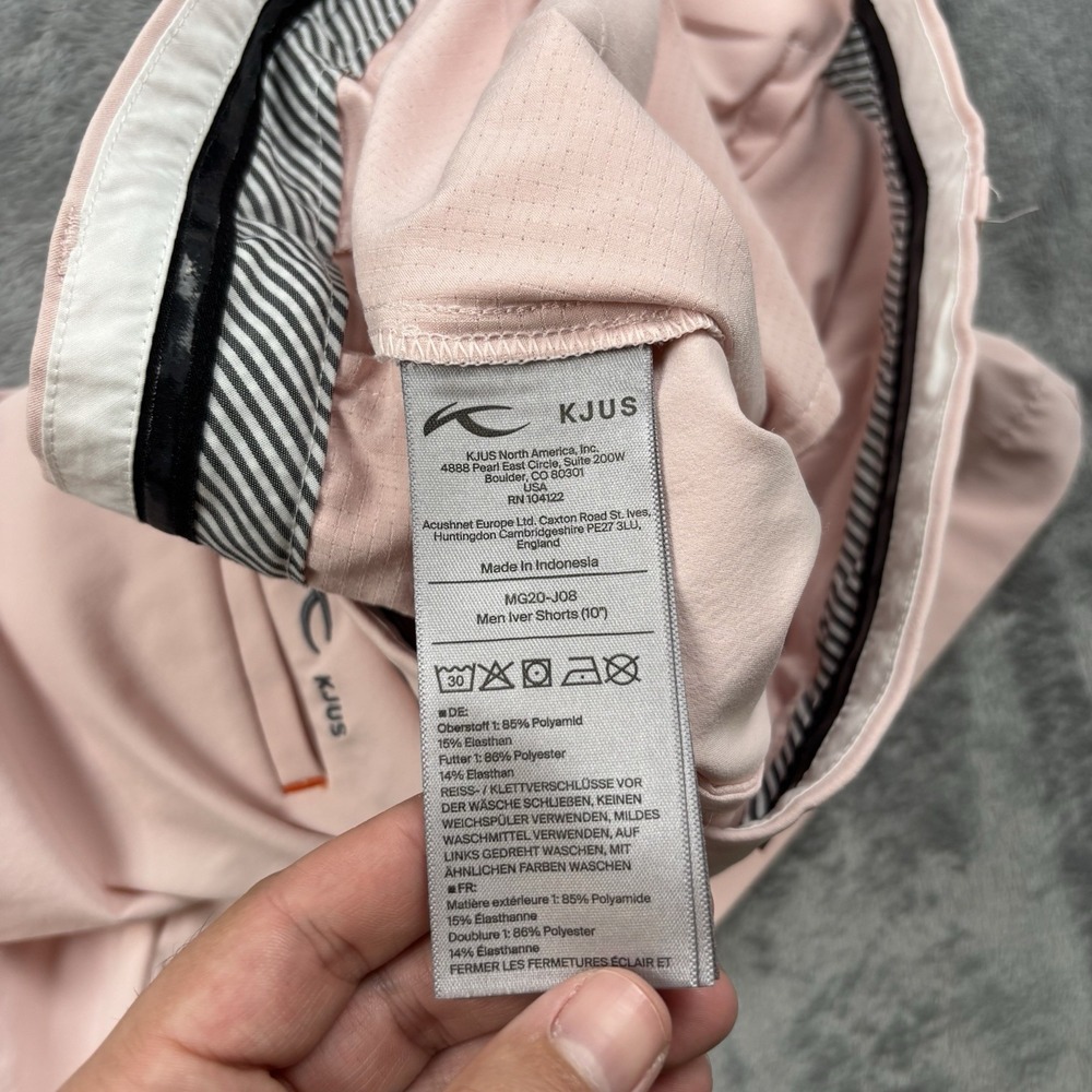 KJUS Shorts Mens 38 Pink Iver 10" Golf Chino Performance Quick Dry Athletic - Picture 3 of 7